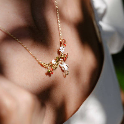 Harvest Mouse & Corn Necklace