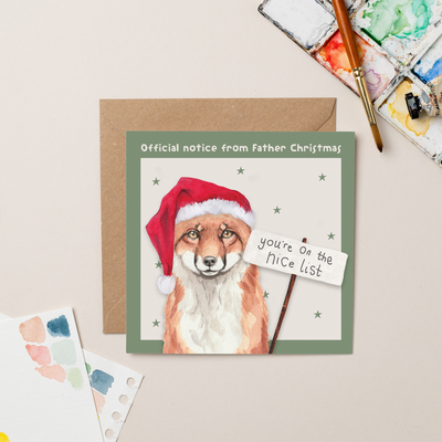Fox Christmas Card