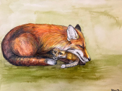 Original Catherine O'Donnell 'Time to Slumber' (30 x 42 cm, unframed)