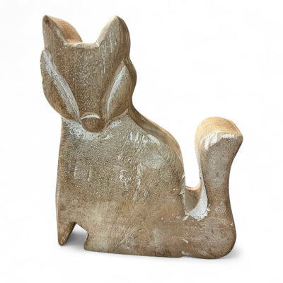 Beautiful Shabby Chic Wooden Fox Ornament