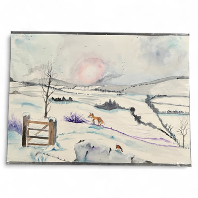 Original Watercolour Painting: 'Sunlit Snow' by Catherine O’Donnell