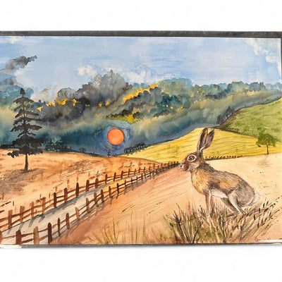 Original Watercolour Painting: 'Dusk on the Hill' by Catherine O’Donnell