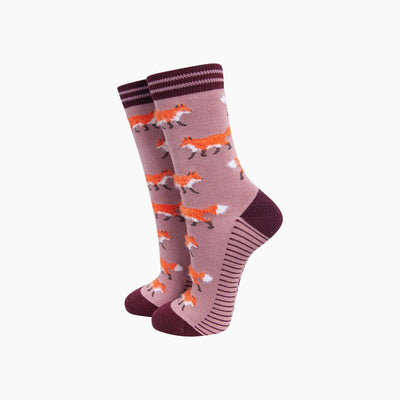 Pink Fox Women's Fluffy Bamboo Socks