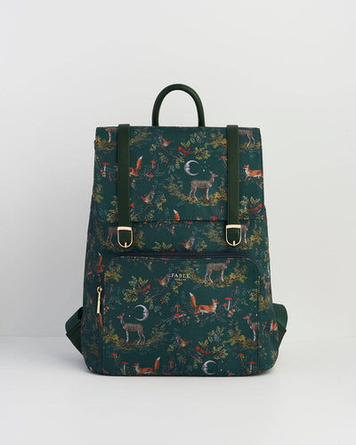 Into the Woods Green Buckle Medium Backpack